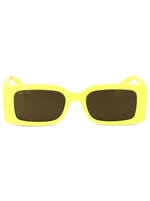 Gucci Eyewear rectangle-frame sunglasses - Yellow