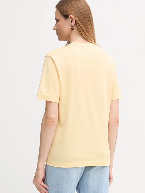 Lacoste t-shirt bawełniany damski kolor żółty TF7215 - zdjęcie produktu nr 2