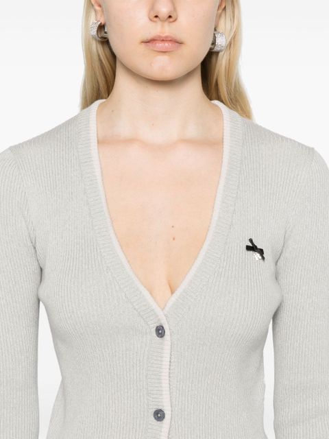 ROTATE BIRGER CHRISTENSEN ribbed cardigan - Grey