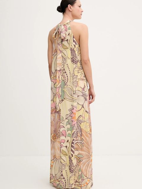 Sandro Ferrone sukienka kolor beżowy maxi rozkloszowana S18XBERANDOM - zdjęcie produktu nr 2