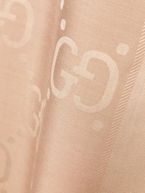 Gucci GG jacquard frayed scarf - Neutrals