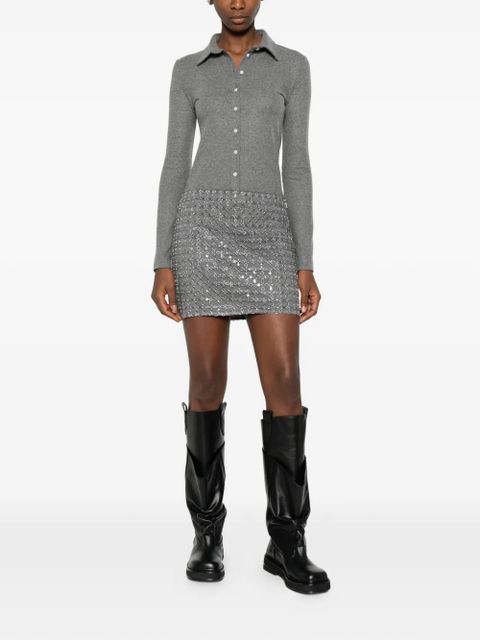 ROTATE BIRGER CHRISTENSEN beaded mini skirt - Grey