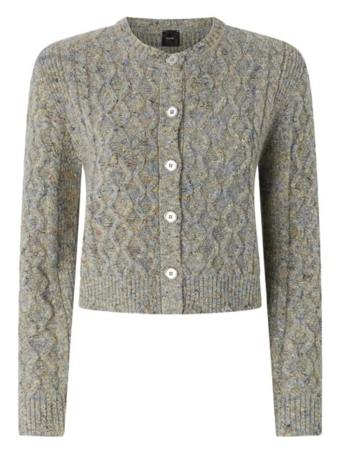 PINKO cable-knit button cardigan - Grey - zdjęcie produktu nr 1