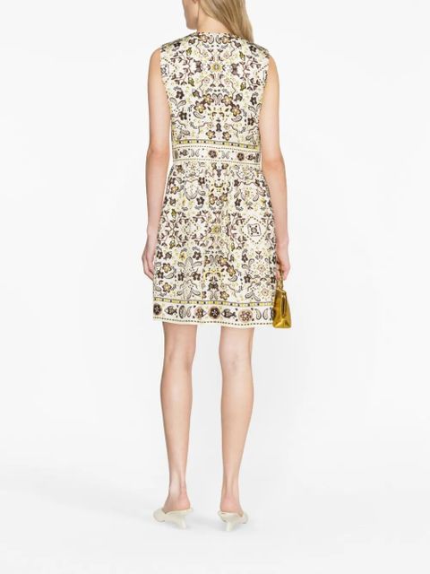 Tory Burch Pisces Dream-print silk dress - Neutrals