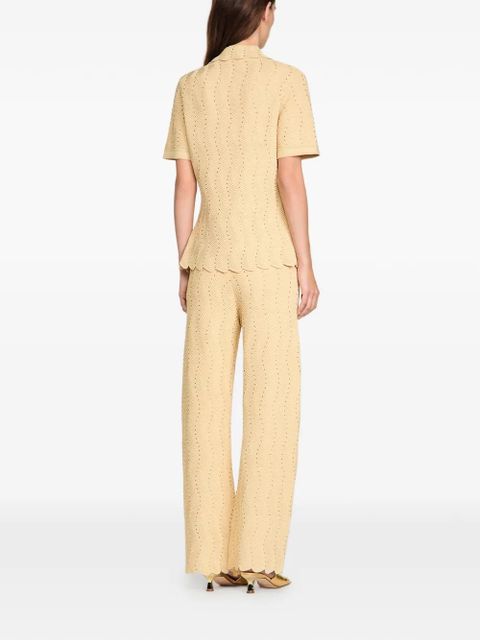 SANDRO zigzag-pattern cardigan - Neutrals