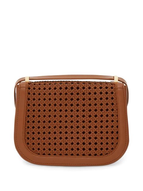 Ferragamo double Gancini North-South crossbody bag (XS) - Brown