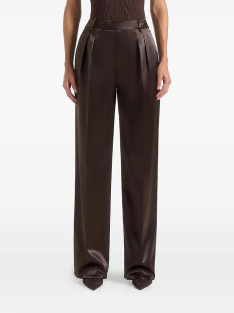 Manière De Voir Julie twin-pleat tailored trousers - Brown