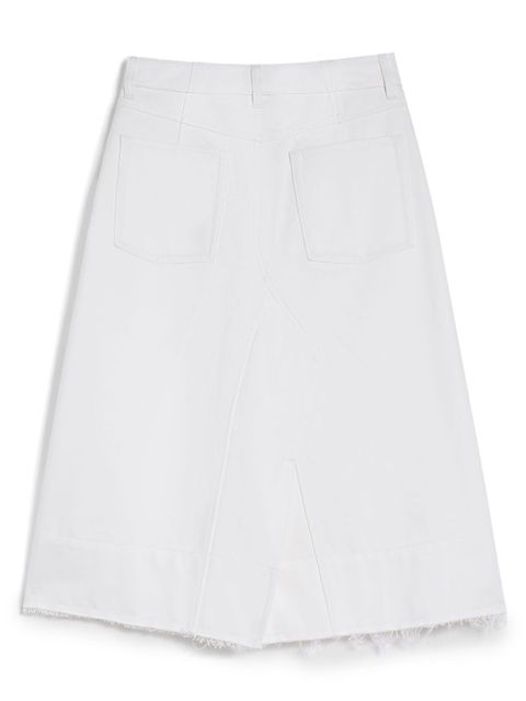 Jil Sander A-line panelled denim skirt - White