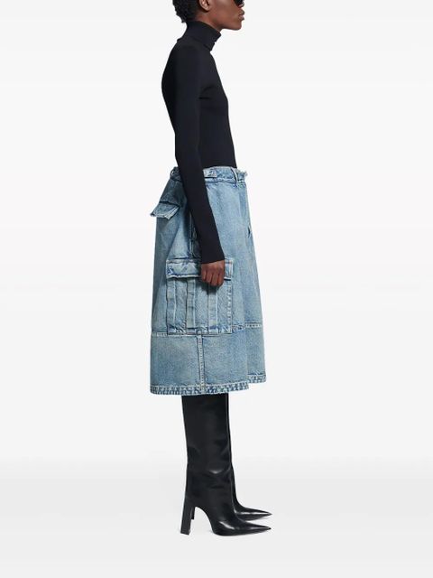 Balenciaga cargo denim midi skirt - Blue - zdjęcie produktu nr 2