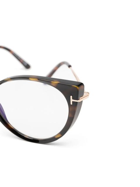 TOM FORD Eyewear cat-eye frame glasses - Brown