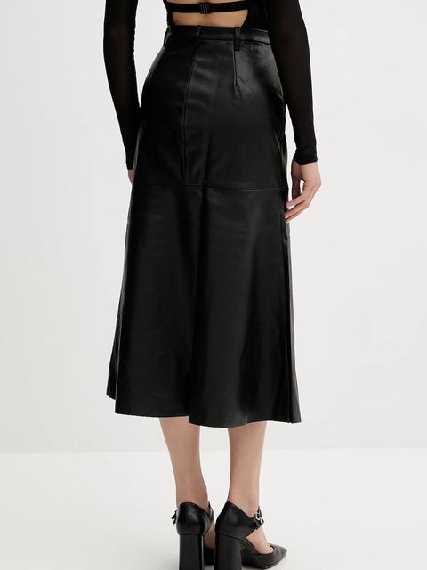 Bardot spódnica kolor czarny midi rozkloszowana 60032SB