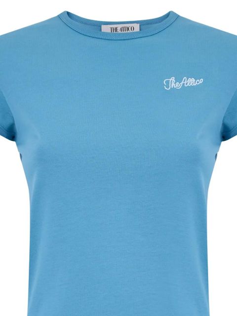 The Attico logo-embroidered T-shirt - Blue