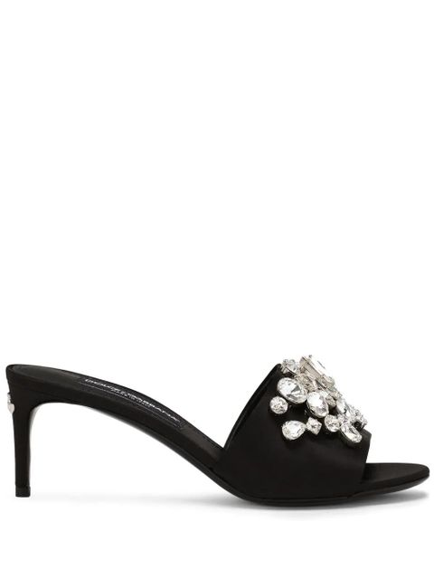 Dolce & Gabbana 60mm crystal-embellished mules - Black - zdjęcie produktu nr 1