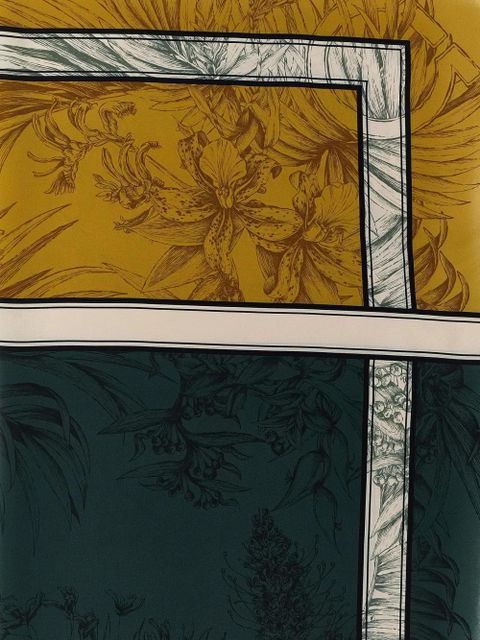 Ferragamo floral-print silk scarf - Green