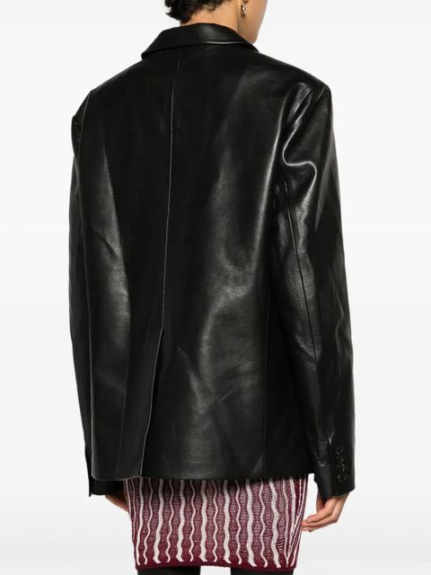 Nanushka Rox regenerated-leather blazer - Black