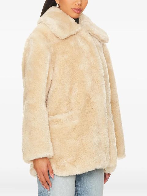 Free People Pretty Perfect faux-fur collar coat - Neutrals - zdjęcie produktu nr 2