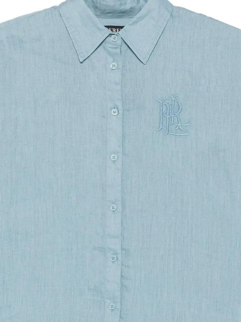Lauren Ralph Lauren embroidered-logo short-sleeve shirt - Blue