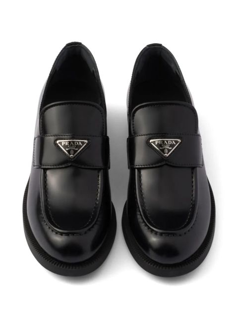 Prada Chocolate leather loafers - Black