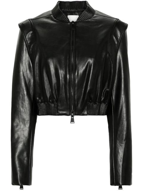 Simkhai elasticated-waist cropped jacket - Black - zdjęcie produktu nr 1
