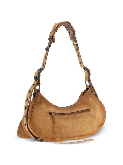 Balenciaga small Le Cagole studded shoulder bag - Brown