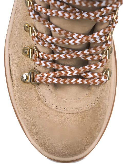 BOGNER Arosa shearling metallic-eyelet boots - Neutrals