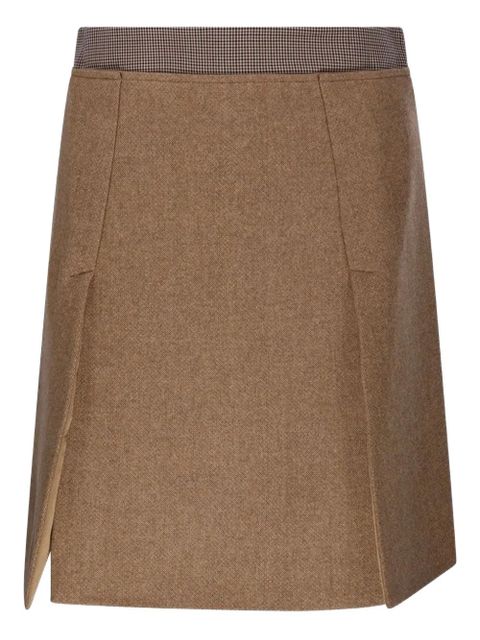 Sportmax checked-waistband midi skirt - Brown - zdjęcie produktu nr 1