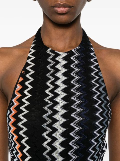 Missoni chevron-pattern mini dress - Black