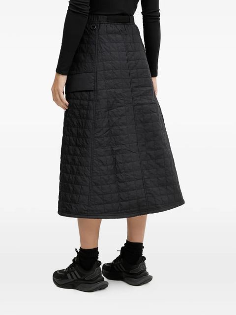 The North Face quilted belted midi skirt - Black