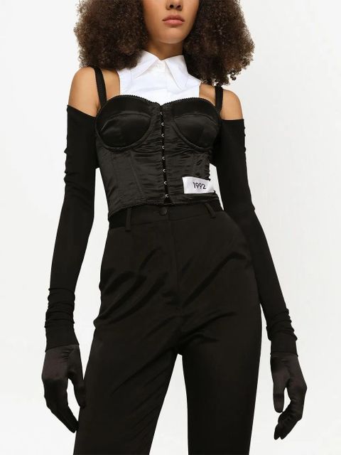 Dolce & Gabbana KIM DOLCE&GABBANA layered-shirt corset top - Black
