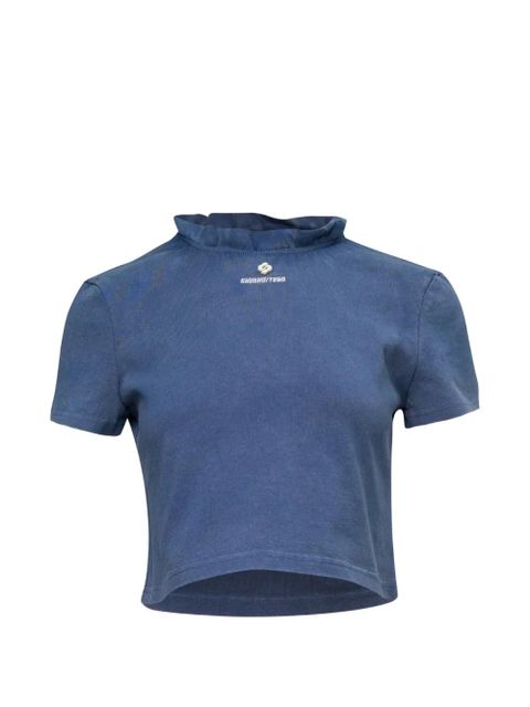 SHUSHU/TONG ruffled-collar T-shirt - Blue - zdjęcie produktu nr 1