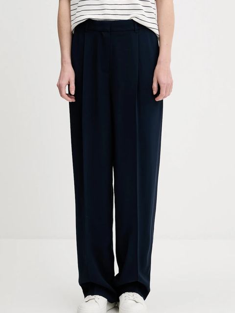 Tommy Hilfiger spodnie damskie kolor granatowy proste high waist WW0WW46749 - zdjęcie produktu nr 1