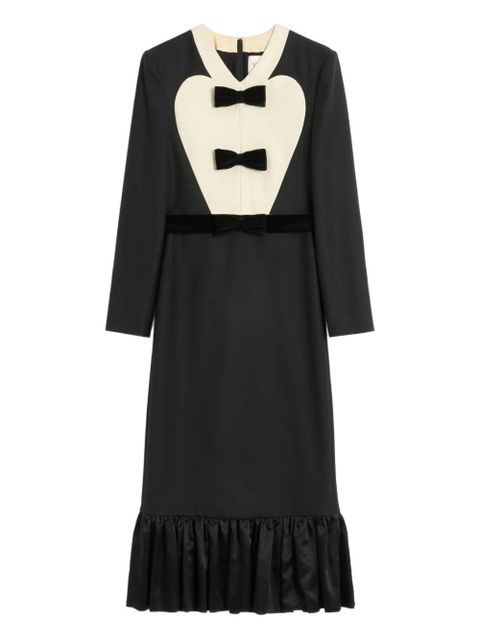 Valentino Garavani bow-detail midi dress - Black