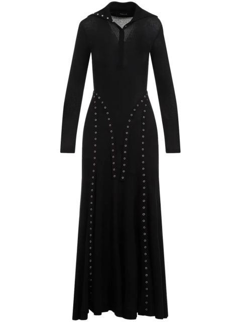 Simone Rocha ribbed-knit midi dress - Black
