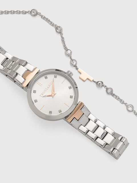 Trussardi zegarek i bransoletka kolor srebrny R2453164508 - zdjęcie produktu nr 1