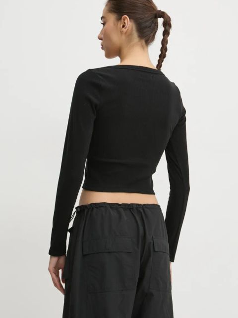 Hollister Co. longsleeve damski kolor czarny KI339-3684