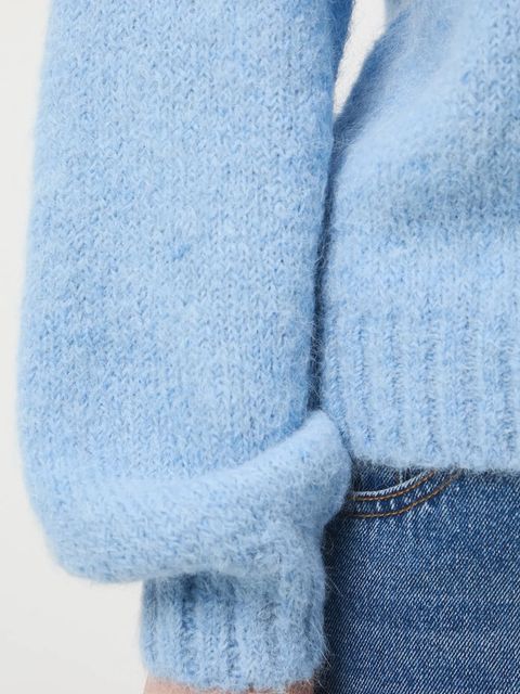 Medicine sweter z wełną alpaki kolor niebieski