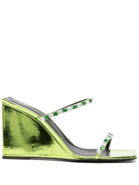 Giuseppe Zanotti Shangay 105mm leather sandals - Green - zdjęcie produktu nr 1
