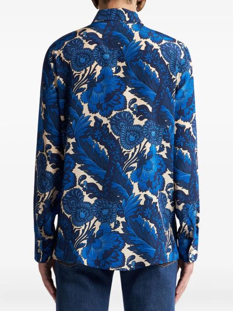 ETRO floral-print button-up shirt - Blue