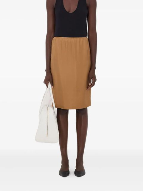 LouLou de Saison Vasali elastic-waist silk midi skirt - Brown - zdjęcie produktu nr 2