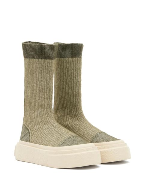 MM6 Maison Margiela numbers-motif sneakers - Green