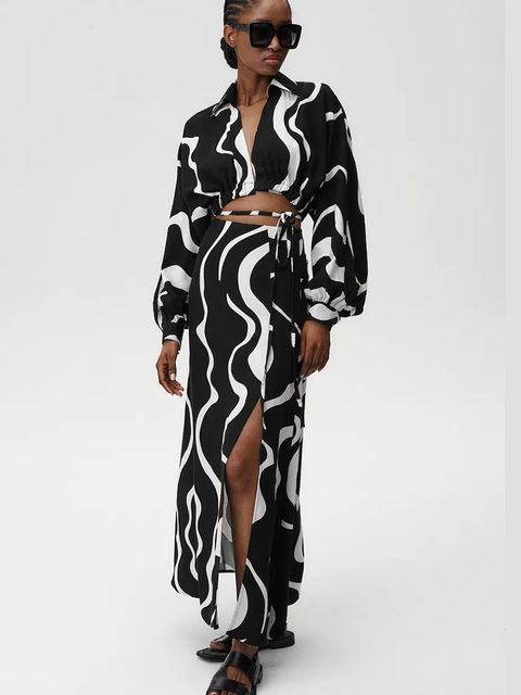 Undress Code koszula z domieszką lnu Mamma Mia Shirt damska kolor multicolor relaxed z kołnierzykiem klasycznym 905 - zdjęcie produktu nr 2