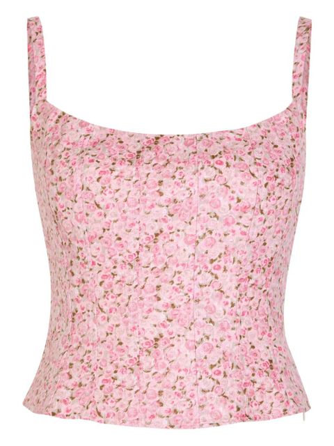 Reformation floral-pattern tank top - Pink - zdjęcie produktu nr 2