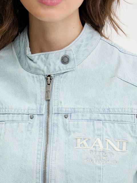Karl Kani kurtka jeansowa kolor niebieski przejściowa 61770002