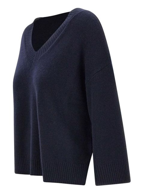 Weekend Max Mara Leva V-neck ribbed jumper - Blue