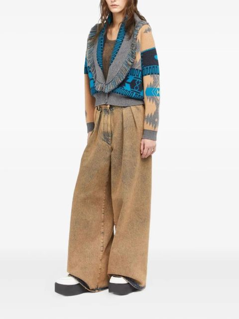 Alanui fringed trim cardigan - Neutrals