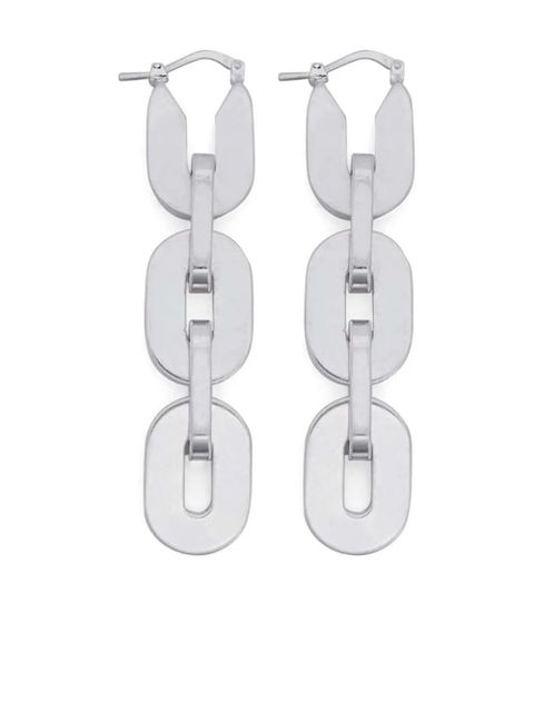 Jil Sander chain-link drop earrings - Grey - zdjęcie produktu nr 1