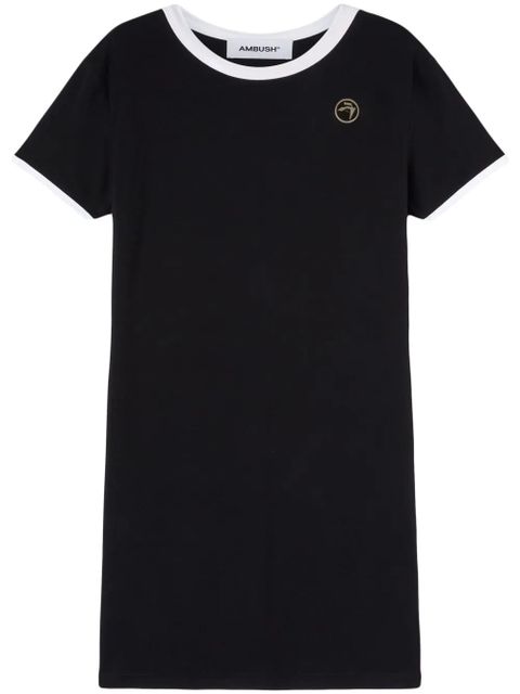 AMBUSH contrast-trim ribbed minidress - Black - zdjęcie produktu nr 1