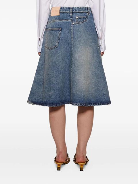 LOEWE denim A-line skirt - Blue