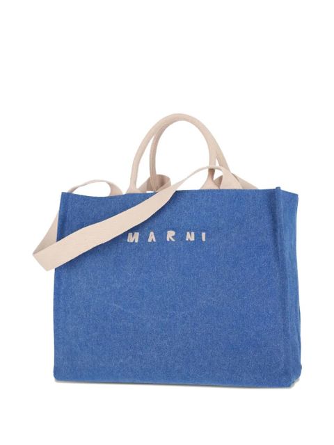 Marni logo-detail tote bag - Blue