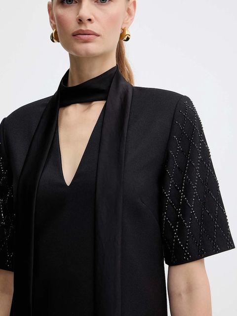 Pinko sukienka kolor czarny mini oversize 105523 A2PO